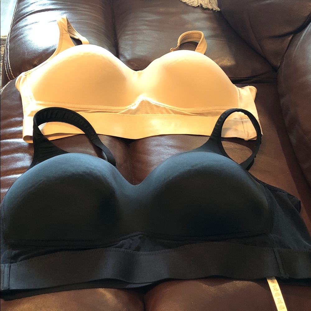 Rhonda Shear Everyday Smooth T-Shirt Bra - Black and Nude set